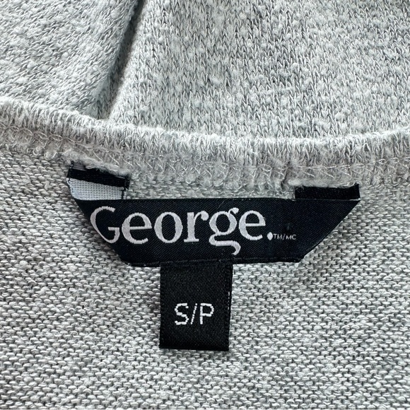George Girls Grey Basic Long Sleeve Knot Tie Hem Tee Shirt Size 6 - Picture 5 of 6